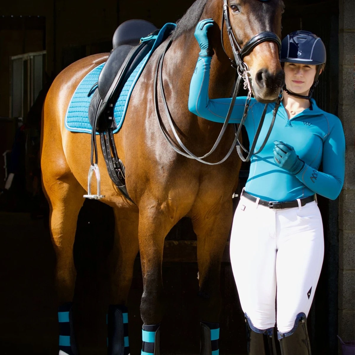 Woof Wear Dressage Saddle Cloth Colour Fusion (Ocean) 2 Woof Wear Dressage Saddle Cloth Colour Fusion (Ocean) - Image 2