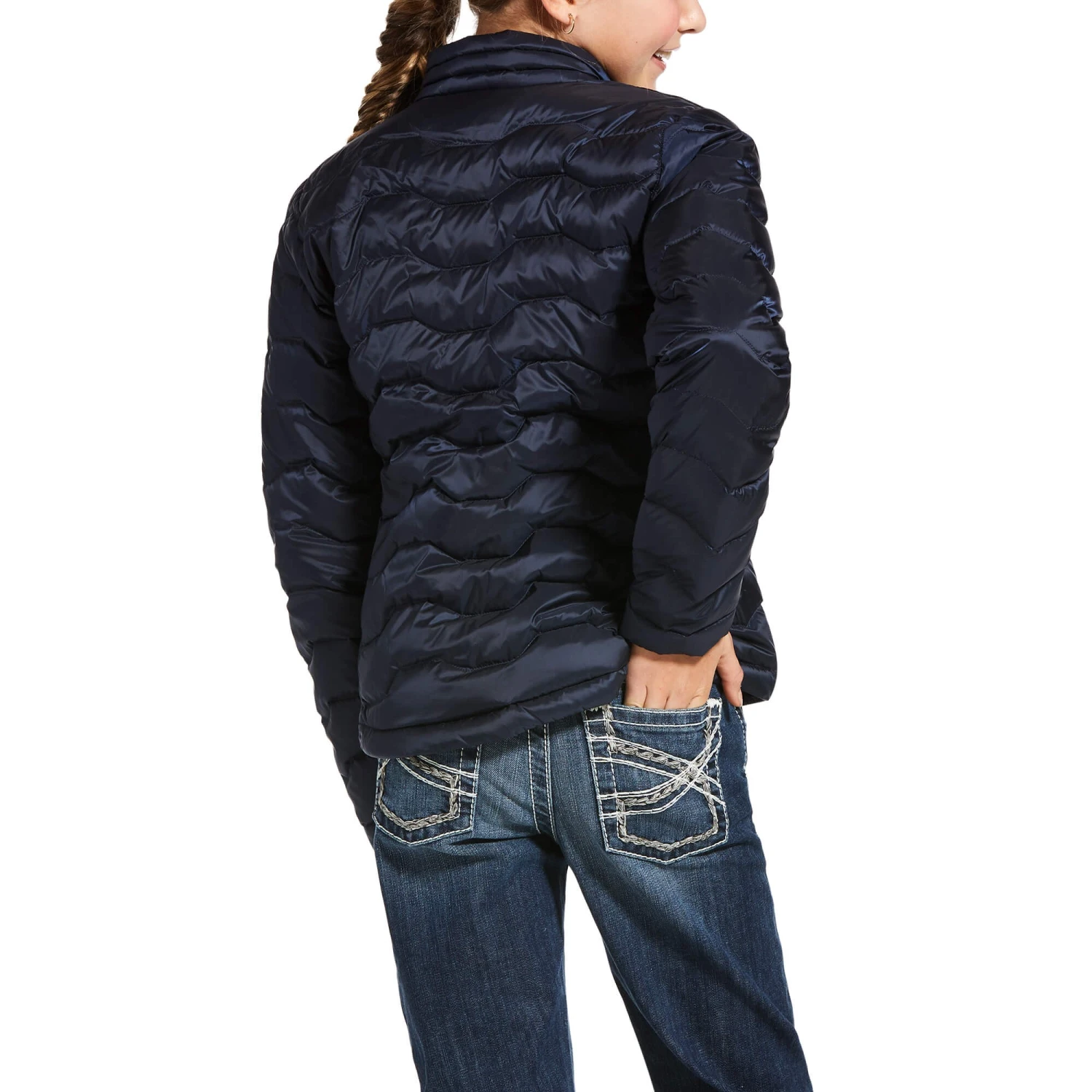 Ariat Youth Ideal 3.0 Down Jacket (Navy) 2 Ariat Youth Ideal 3.0 Down Jacket (Navy) - Image 2