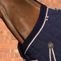 Weatherbeeta ComfiTec Diamond Stable Rug Detach Neck 220g Medium (Blue/Charcoal) -Professional Equestrian Shop 11424c