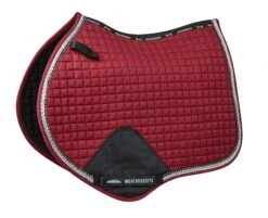 Weatherbeeta Prime Bling Jump Shaped Saddle Pad (Maroon)