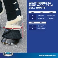 Weatherbeeta Pure Wool Trim Bell Boots (Black) 5 Weatherbeeta Pure Wool Trim Bell Boots (Black) -Professional Equestrian Shop 11783c