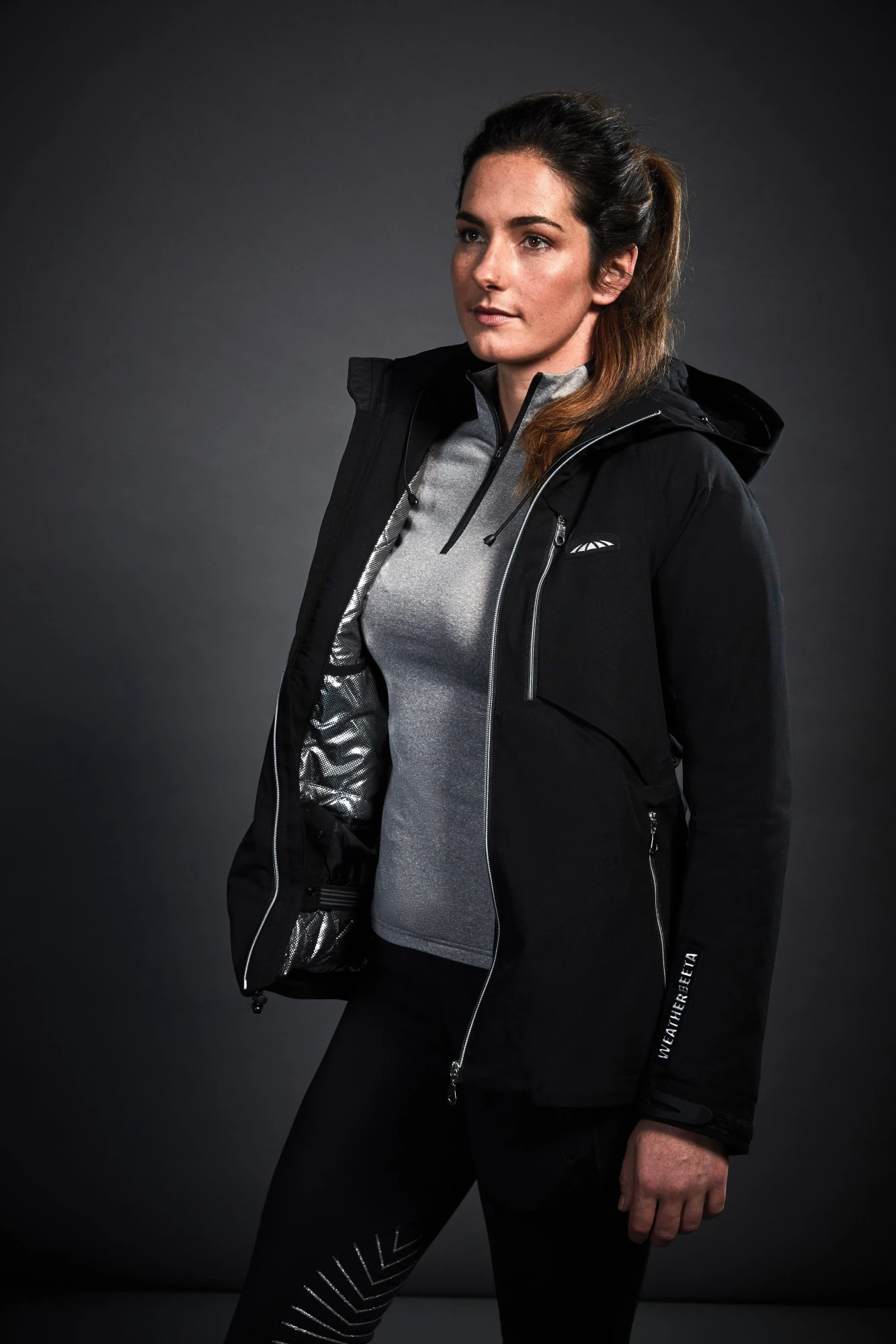 Weatherbeeta Ladies Tania Waterproof Jacket (Black) 2 Weatherbeeta Ladies Tania Waterproof Jacket (Black) - Image 2