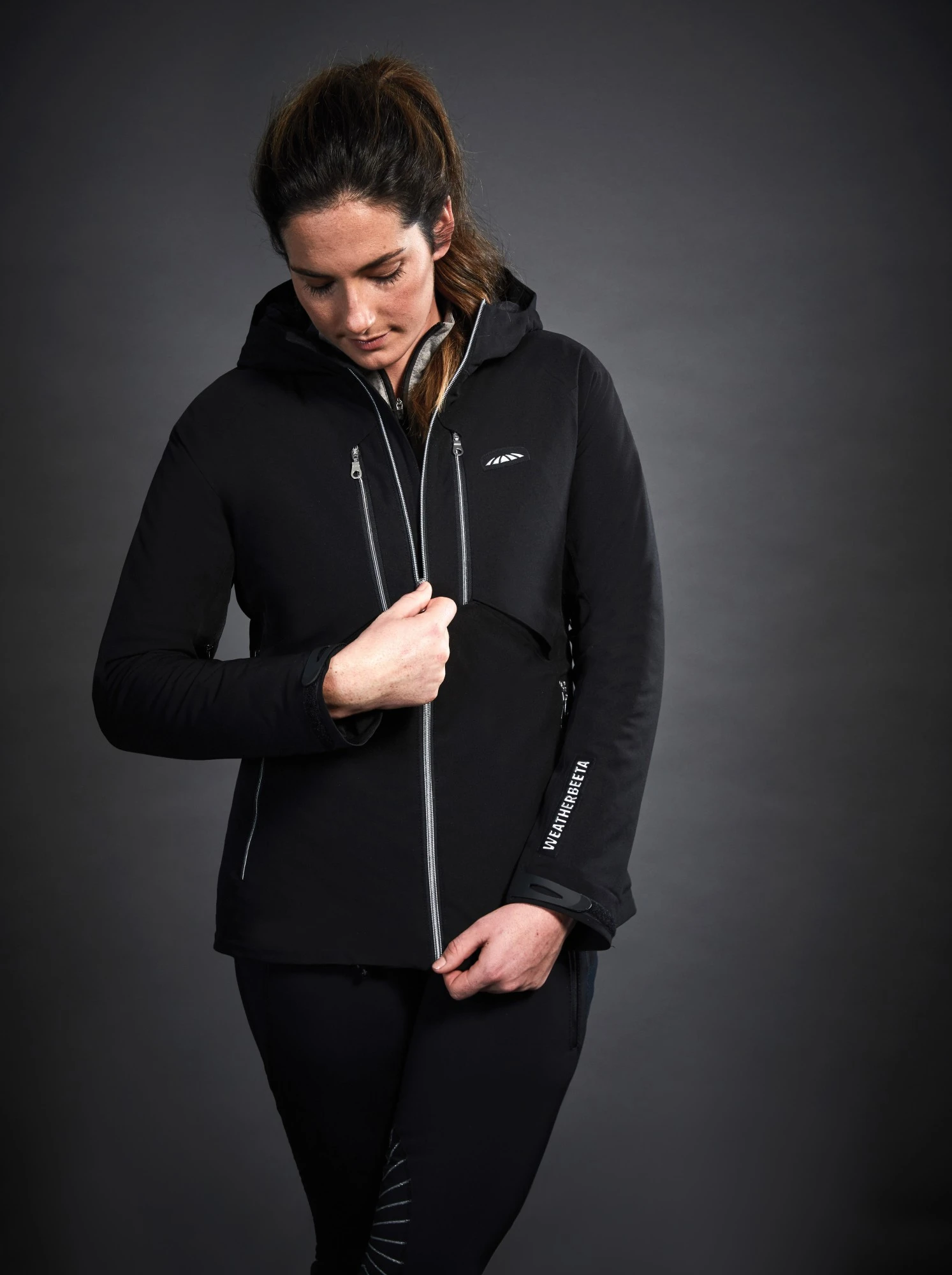Weatherbeeta Ladies Tania Waterproof Jacket (Black) 4 Weatherbeeta Ladies Tania Waterproof Jacket (Black) - Image 4
