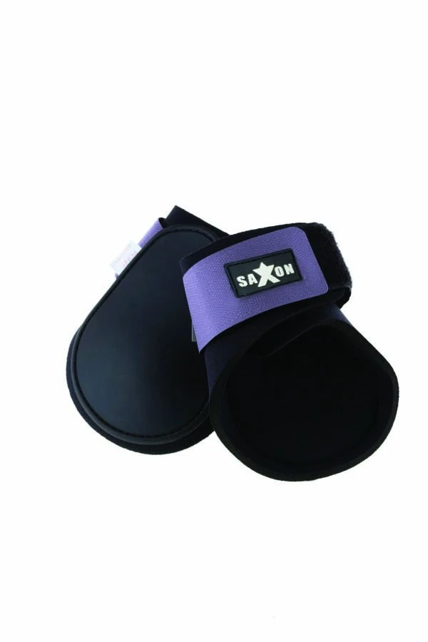 Saxon Contoured Fetlock Boots (Black/Purple) 1 Saxon Contoured Fetlock Boots (Black/Purple)