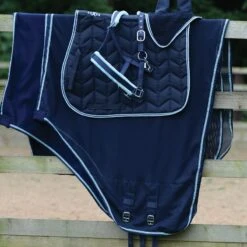 Saxon Element Net Cooler Standard Neck (Navy/Blue) -Professional Equestrian Shop 11945b