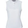 Dublin Ladies Ria Sleeveless Competition Shirt (White/Navy)