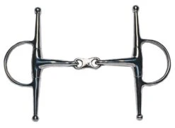 JP Korsteel Stainless Steel French Link Full Cheek Snaffle Bit
