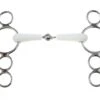 Korsteel Flexi Jointed 3 Ring Dutch Gag Bit (Ivory)