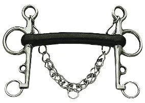 Korsteel Hard Rubber Mullen Mouth Pelham Bit 1 Korsteel Hard Rubber Mullen Mouth Pelham Bit