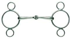 Korsteel Stainless Steel Jointed 2 Ring Dutch Gag Bit