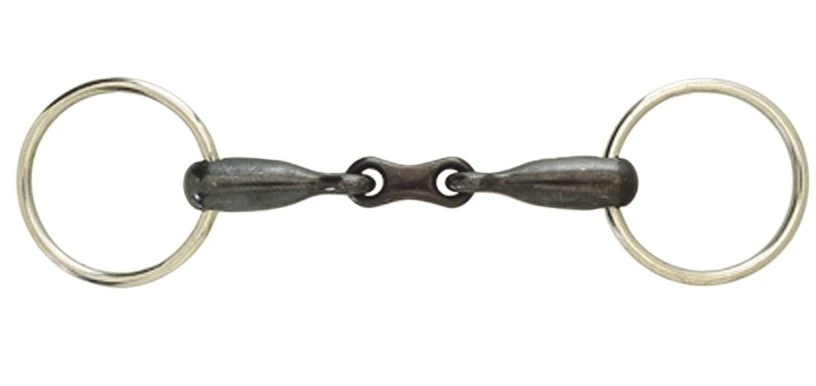 Korsteel Sweet Iron French Link Loose Ring Snaffle Bit 1 Korsteel Sweet Iron French Link Loose Ring Snaffle Bit