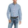 Ariat Men's Pro Hawken Fitted Long Sleeve Shirt (Blue Depths)