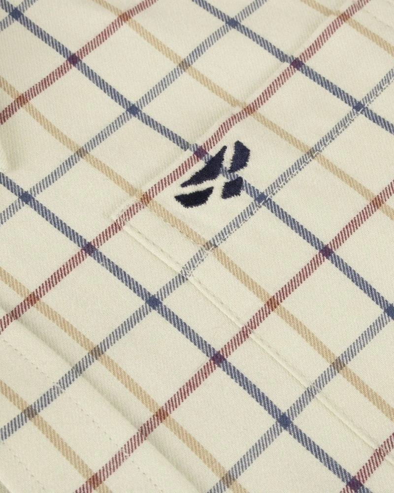 Hoggs Of Fife Junior Ambassador Premier Tattersall Shirt (Ivory/Navy) 3 Hoggs Of Fife Junior Ambassador Premier Tattersall Shirt (Ivory/Navy) - Image 3