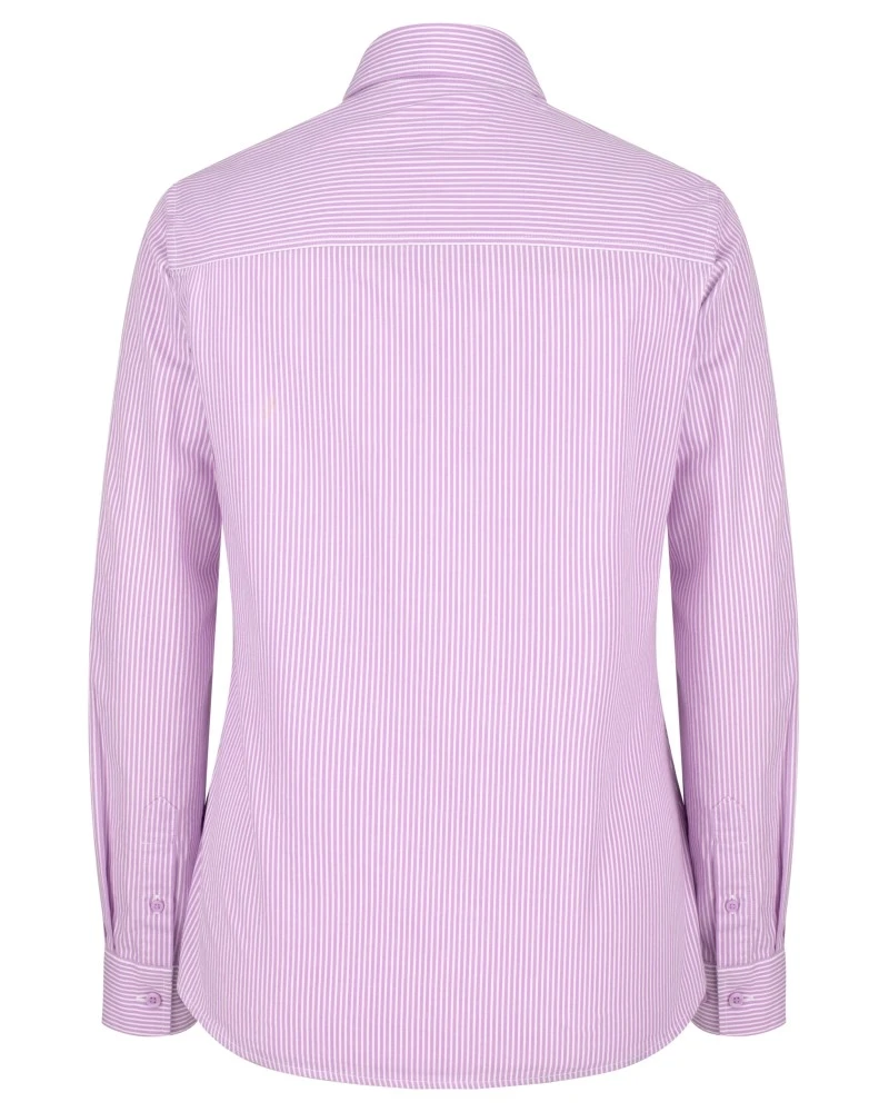 Hoggs Of Fife Ladies Bonnie II Cotton Shirt (Lavender Stripe) 2 Hoggs Of Fife Ladies Bonnie II Cotton Shirt (Lavender Stripe) - Image 2