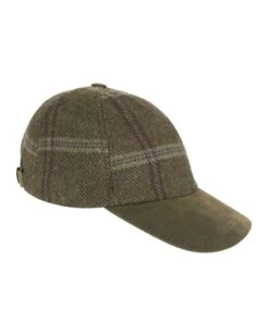 Hoggs Of Fife Ladies Musselburgh Tweed Baseball Cap (Bracken Tweed)