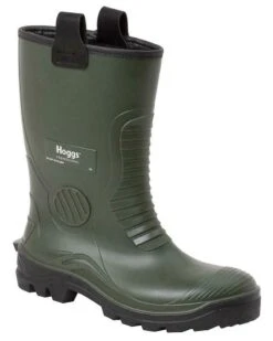 Hoggs Of Fife Men's Aqua Tuff Safety Rigger Wellingtons (Green)