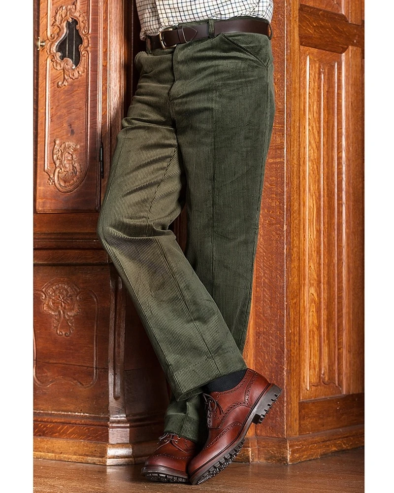 Hoggs Of Fife Men's Heavyweight Cord Trousers (Dark Olive) 3 Hoggs Of Fife Men's Heavyweight Cord Trousers (Dark Olive) - Image 3
