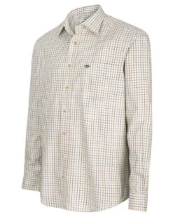 Hoggs Of Fife Men's Inverness Cotton Tattersall Shirt (Wine/Blue/Green)