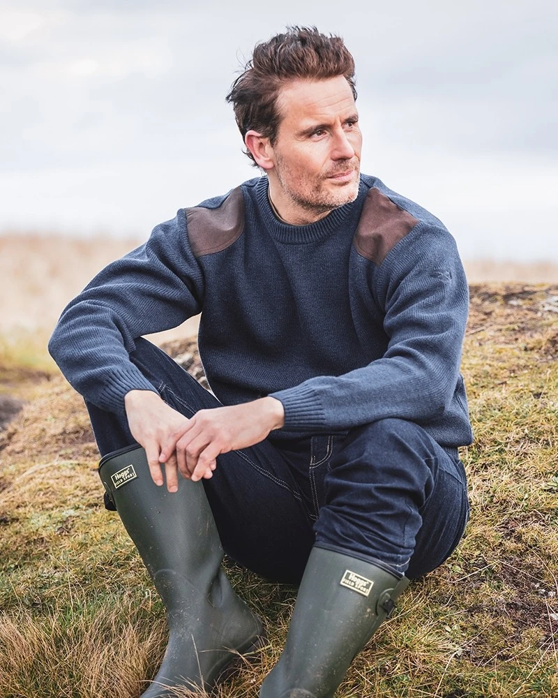 Hoggs Of Fife Men's Melrose Hunting Pullover (Marled Navy) 2 Hoggs Of Fife Men's Melrose Hunting Pullover (Marled Navy) - Image 2