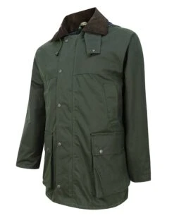 Hoggs Of Fife Men's Padded Wax Jacket (Olive)