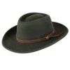 Hoggs Of Fife Unisex Perth Crushable Felt Hat (Olive)