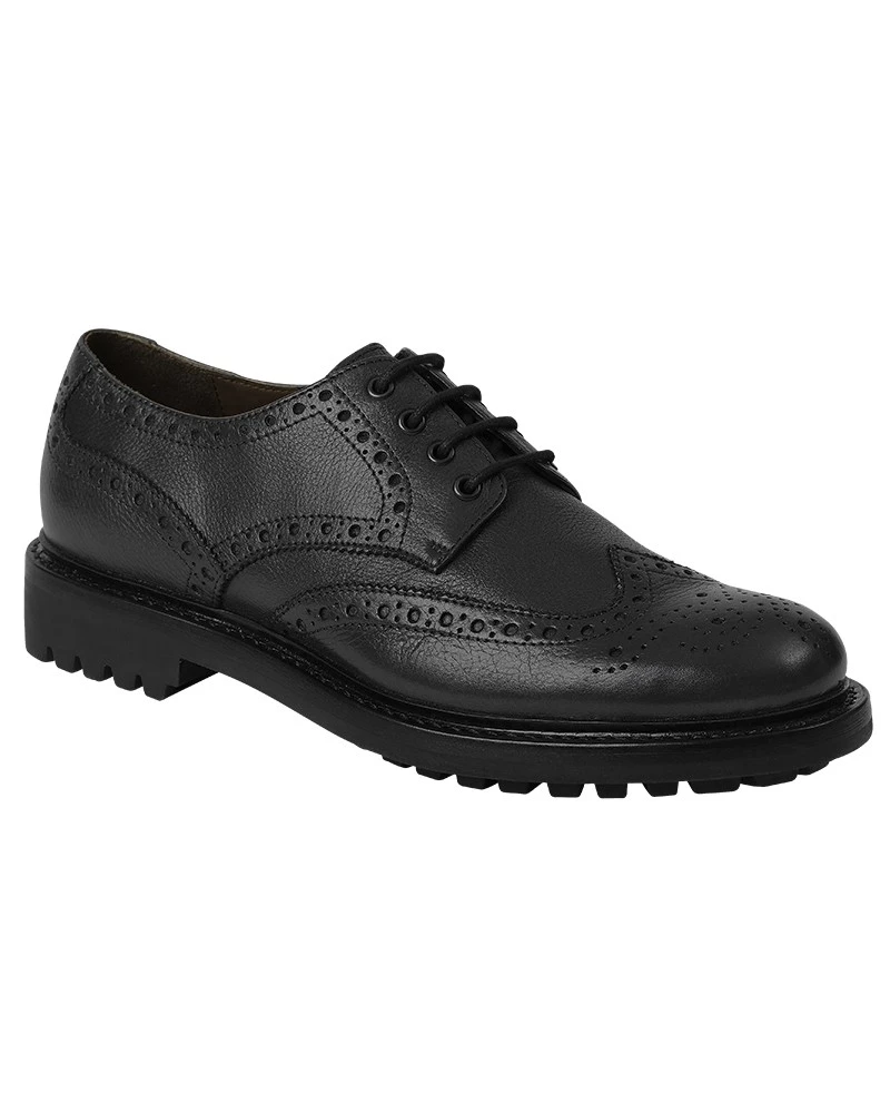 Hoggs Of Fife Men's Prestwick Brogue Shoes (Black Grain) 1 Hoggs Of Fife Men's Prestwick Brogue Shoes (Black Grain)