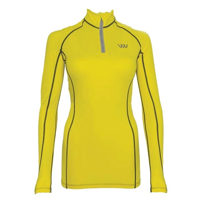 Woof Wear Ladies Performance Riding Shirt (Sunshine Yellow) 1 Woof Wear Ladies Performance Riding Shirt (Sunshine Yellow)