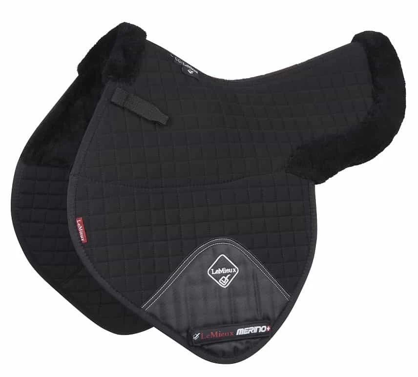 LeMieux Lambswool CC Half Lined Numnah (Black) 1 LeMieux Lambswool CC Half Lined Numnah (Black)