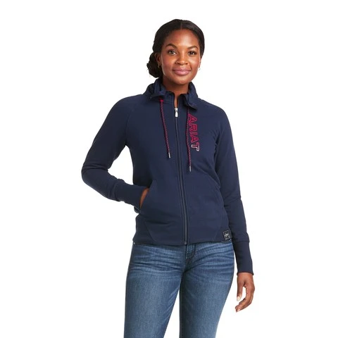 Ariat Women's Team Logo Full Zip Sweatshirt (Team) 1 Ariat Women's Team Logo Full Zip Sweatshirt (Team)