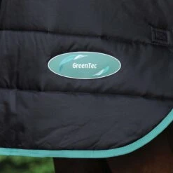 Weatherbeeta Green-Tec Stable Rug Standard 150g Med/Lite (Black/Bottle Green) -Professional Equestrian Shop 17120e