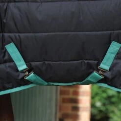 Weatherbeeta Green-Tec Stable Rug Standard 150g Med/Lite (Black/Bottle Green) -Professional Equestrian Shop 17120f