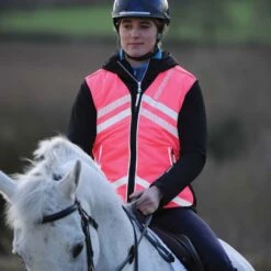 Weatherbeeta Adults Reflective Waistcoat (Pink) -Professional Equestrian Shop 17255c