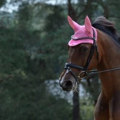 Weatherbeeta Prime Marble Ear Bonnet (Pink Swirl Marble Print) -Professional Equestrian Shop 17403c