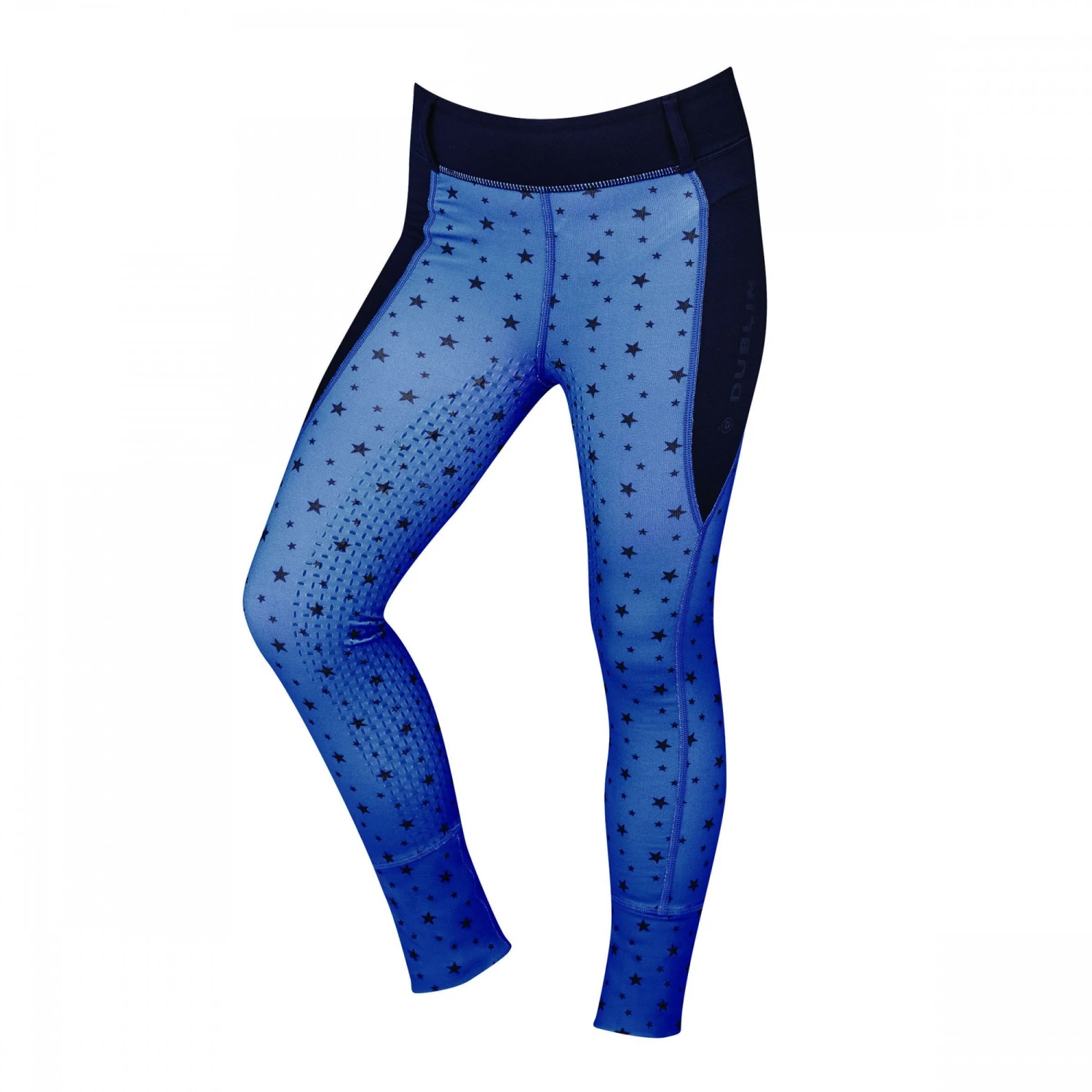 Dublin Child's Printed Cool It Everyday Riding Tights (Navy Stars) 1 Dublin Child's Printed Cool It Everyday Riding Tights (Navy Stars)