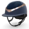 Charles Owen Halo CX Riding Hat (Midnight Gloss/Rose Gold Constelation Ring/Midnight Matt)