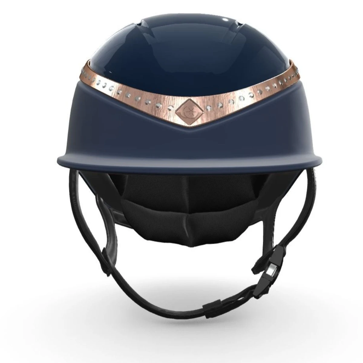 Charles Owen Halo CX Riding Hat (Midnight Gloss/Rose Gold Constelation Ring/Midnight Matt) 2 Charles Owen Halo CX Riding Hat (Midnight Gloss/Rose Gold Constelation Ring/Midnight Matt) - Image 2