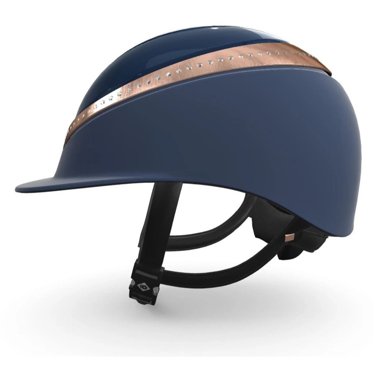 Charles Owen Halo CX Riding Hat (Midnight Gloss/Rose Gold Constelation Ring/Midnight Matt) 3 Charles Owen Halo CX Riding Hat (Midnight Gloss/Rose Gold Constelation Ring/Midnight Matt) - Image 3