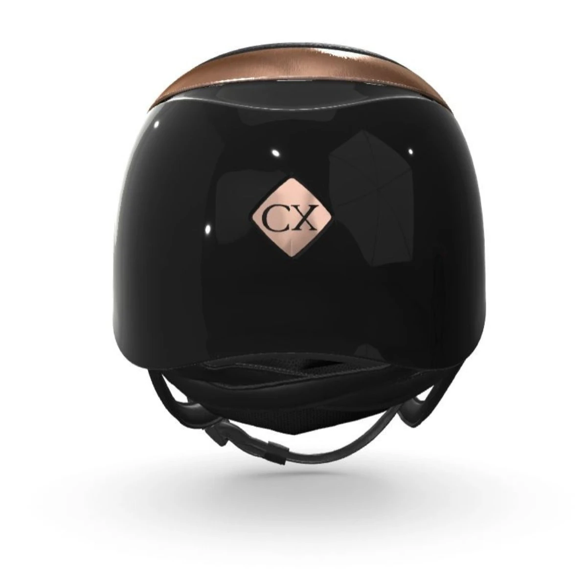 Charles Owen Halo CX Riding Hat (Crystal Top/Rose Gold Ring/Black Gloss) 4 Charles Owen Halo CX Riding Hat (Crystal Top/Rose Gold Ring/Black Gloss) - Image 4