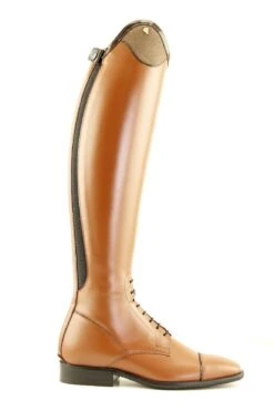 Petrie Riva Tall Riding Boot (Cognac/Stardust Top)