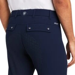 Ariat Men's Tri Factor Grip Full Seat Breeches (Navy) -Professional Equestrian Shop 18024e
