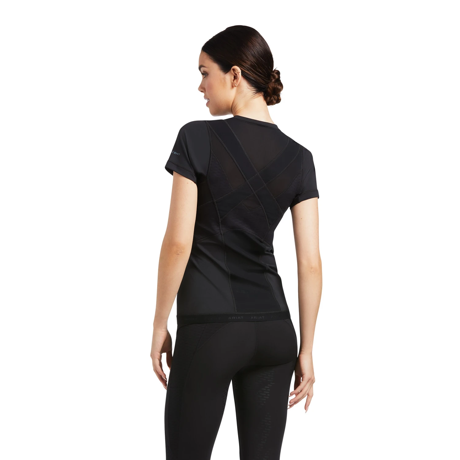 Ariat Women's Ascent Crew Short Sleeve Baselayer (Black) 3 Ariat Women's Ascent Crew Short Sleeve Baselayer (Black) - Image 3