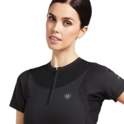 Ariat Women's Ascent Crew Short Sleeve Baselayer (Black) 9 Ariat Women's Ascent Crew Short Sleeve Baselayer (Black) -Professional Equestrian Shop 18034d