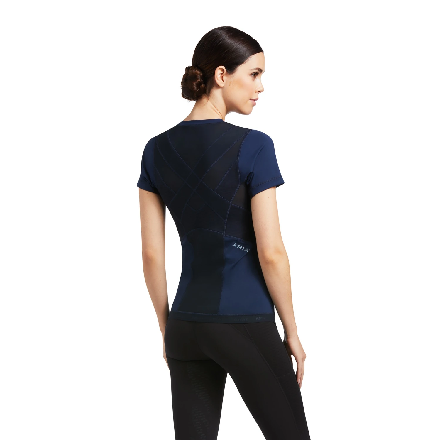 Ariat Women's Ascent Crew Short Sleeve Baselayer (Navy) 3 Ariat Women's Ascent Crew Short Sleeve Baselayer (Navy) - Image 3