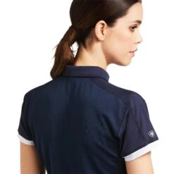 Ariat Women's Bandera 1/4 Zip Short Sleeve Polo (Navy) 6 Ariat Women's Bandera 1/4 Zip Short Sleeve Polo (Navy) -Professional Equestrian Shop 18047c
