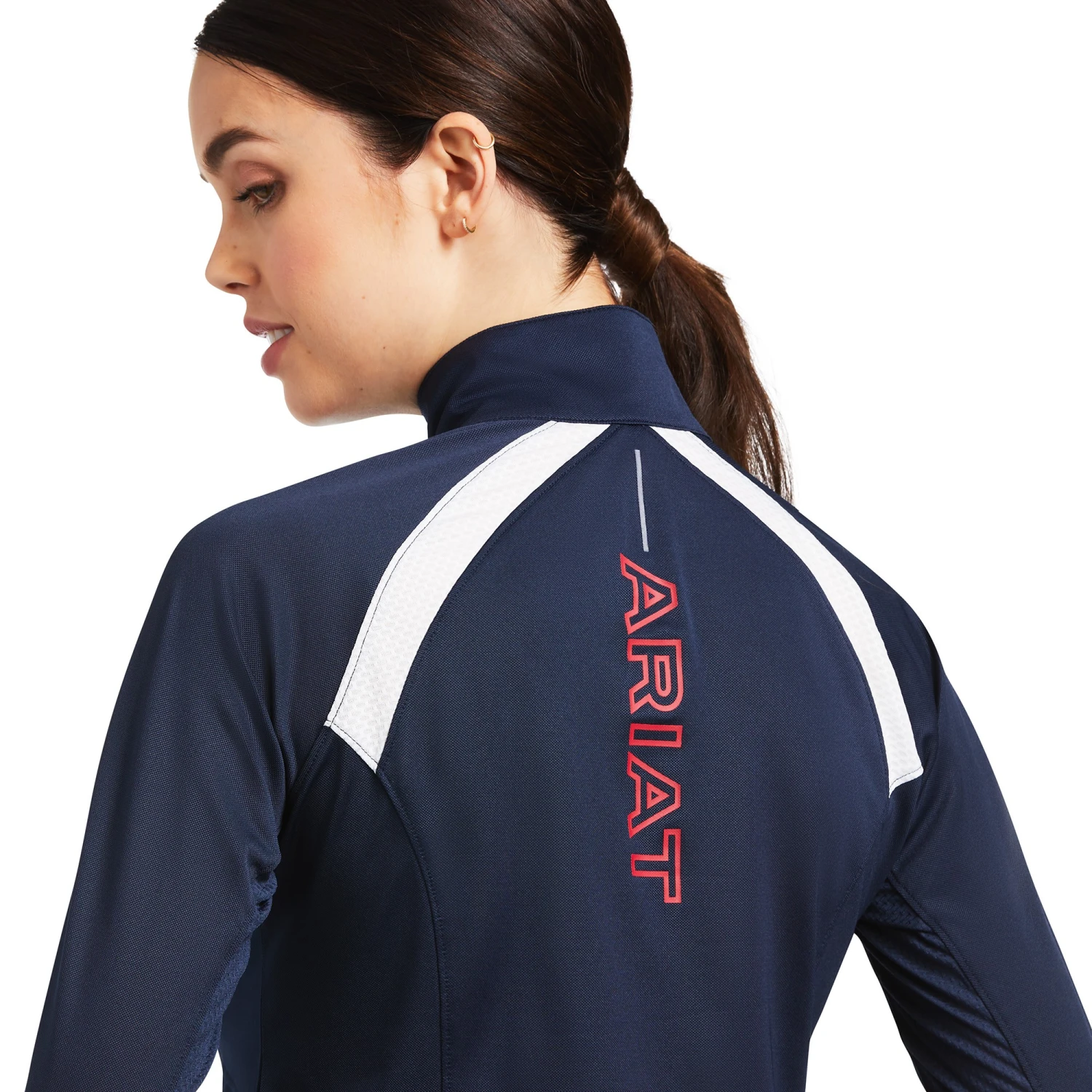 Ariat Women's Sunstopper 2.0 1/4 Zip Baselayer (Team Navy) 3 Ariat Women's Sunstopper 2.0 1/4 Zip Baselayer (Team Navy) - Image 3