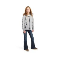Ariat Youth's Byron Full Zip Hoodie (Heather Grey) 6 Ariat Youth's Byron Full Zip Hoodie (Heather Grey) -Professional Equestrian Shop 18132c