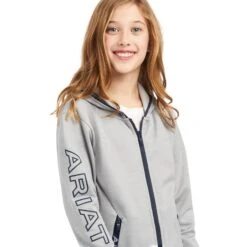 Ariat Youth's Byron Full Zip Hoodie (Heather Grey) 7 Ariat Youth's Byron Full Zip Hoodie (Heather Grey) -Professional Equestrian Shop 18132d