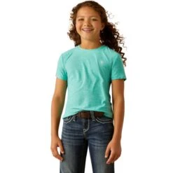 Ariat Youth's Laguna Short Sleeve Polo (Heather Grey)
