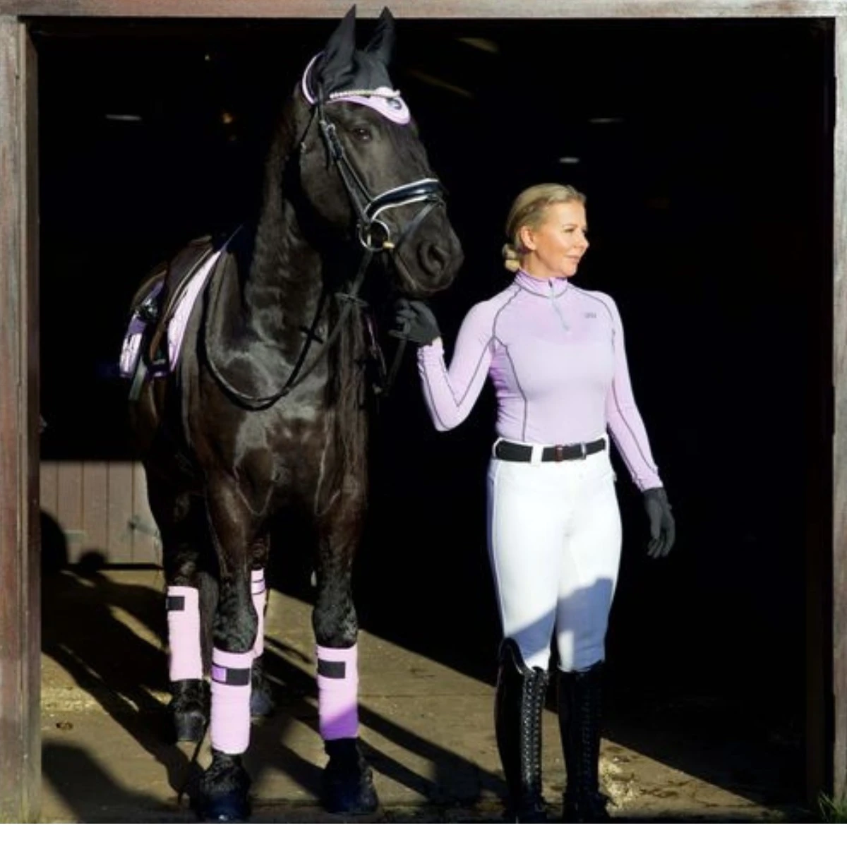 Woof Wear Ladies Performance Riding Shirt (Lilac) 2 Woof Wear Ladies Performance Riding Shirt (Lilac) - Image 2