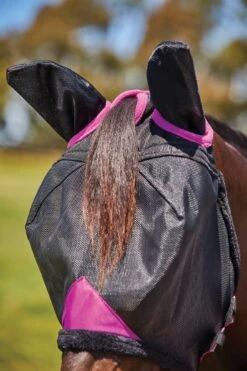 Weatherbeeta Comfitec Deluxe Durable Mesh Mask With Ears (Black/Purple) 6 Weatherbeeta Comfitec Deluxe Durable Mesh Mask With Ears (Black/Purple) -Professional Equestrian Shop 18188c